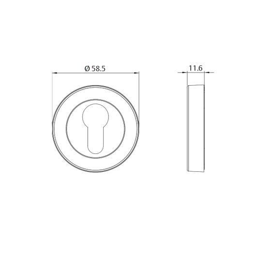 APEX CYL ESCUTCHEON ASSY ROUND - BLACK