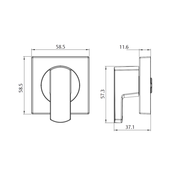 APEX 4PT LEVER SET SQUARE
