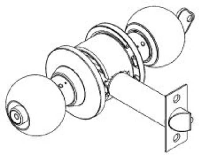 ORBIT ENTRANCE SET KEY WITH TURN 5PIN 127MM BS