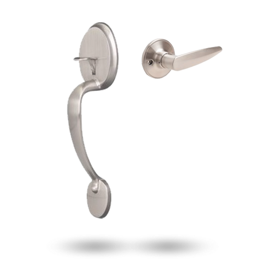 YALE MAYFAIR GRIPSET WITH HAWTHORN LEVER SATIN NICKEL