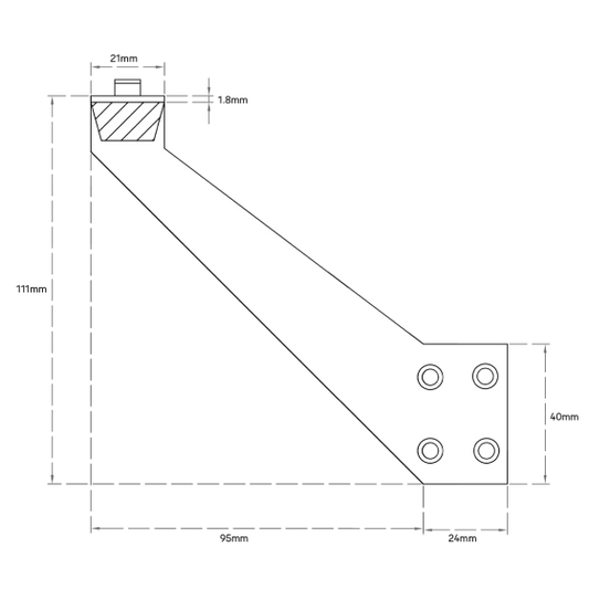 OVERHEAD DOOR STOP LEFT-HANDED