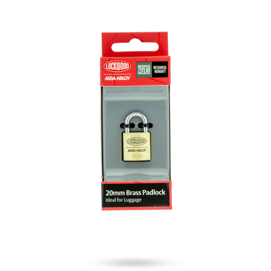 LOCKWOOD PADLOCK 20MM BODY 11MM SHACKLE - 1/2/4-PACK