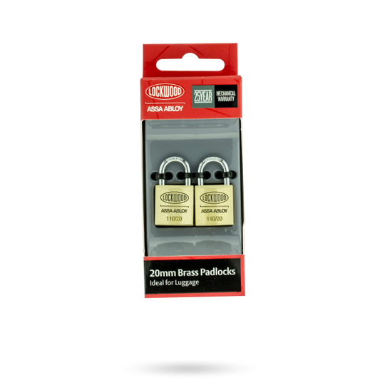 LOCKWOOD PADLOCK 20MM BODY 11MM SHACKLE - 1/2/4-PACK