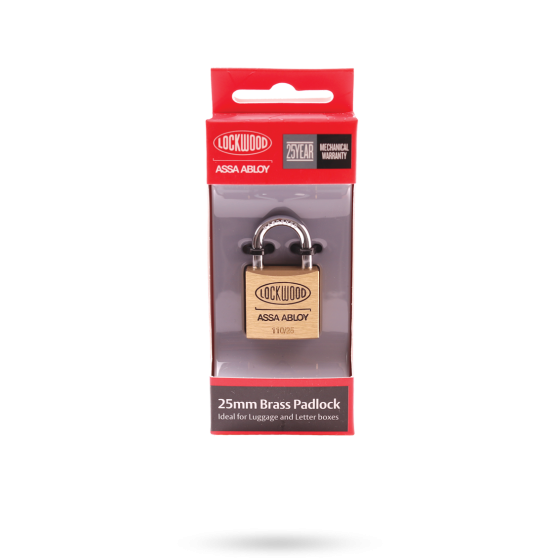 LOCKWOOD 110 SERIES PADLOCK 25MM WITH 15MM SHACKLE