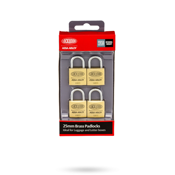 LOCKWOOD 110 SERIES PADLOCK 25MM WITH 15MM SHACKLE