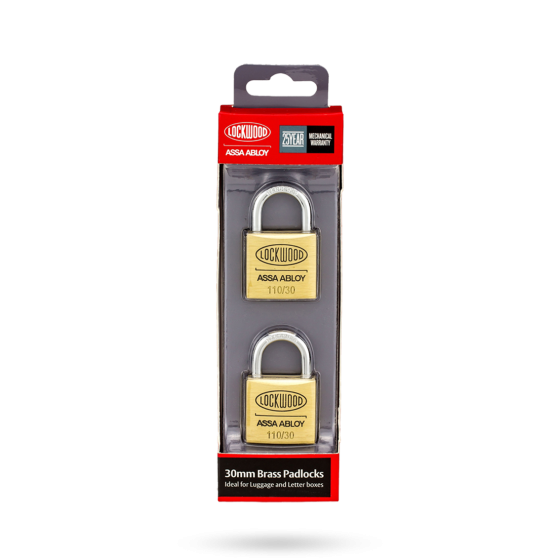LOCKWOOD 110 SERIES PADLOCK 30MM WITH 19MM SHACKLE