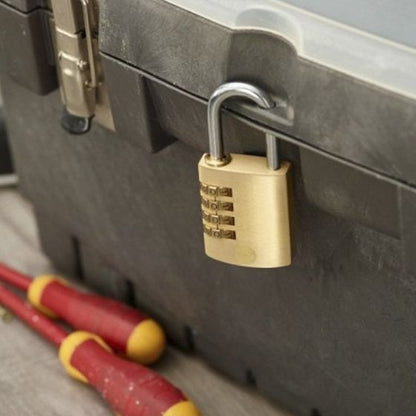 YALE PADLOCK BRASS COMBINATION 4 WHEEL 40MM