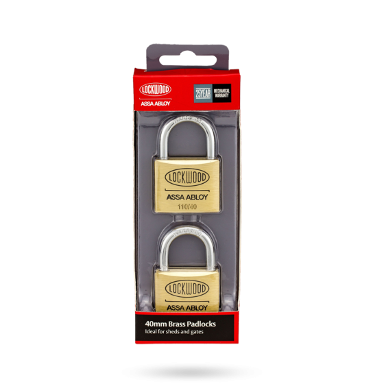 LOCKWOOD 110 SERIES PADLOCK 40MM WITH 23MM SHACKLE