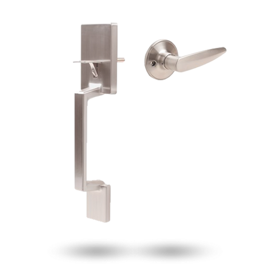 YALE ALEXANDER GRIPSET WITH HAWTHORN LEVER SATIN NICKEL