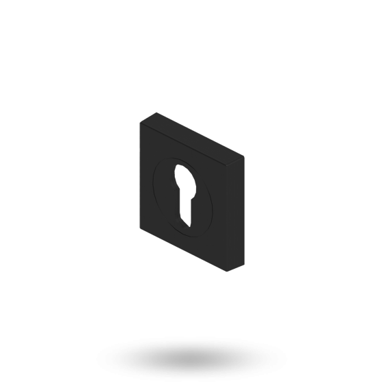 APEX CYL ESCUTCHEON ASSY SQUARE - BLACK