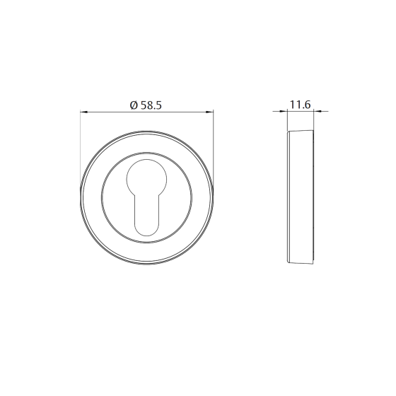 APEX CYL ESCUTCHEON ASSY ROUND - BLACK