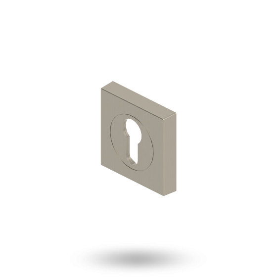 APEX CYL ESCUTCHEON ASSY SQUARE - BRUSHED NICKEL