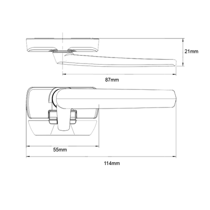ARIA CONFIX WINDOW FASTENER/HANDLE NON VENTING LOW PROFILE