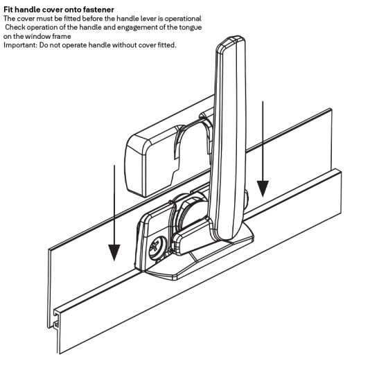 ARIA CONFIX WINDOW FASTENER/HANDLE NON VENTING LOW PROFILE
