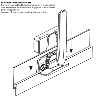 ARIA CONFIX WINDOW FASTENER/HANDLE NON VENTING LOW PROFILE
