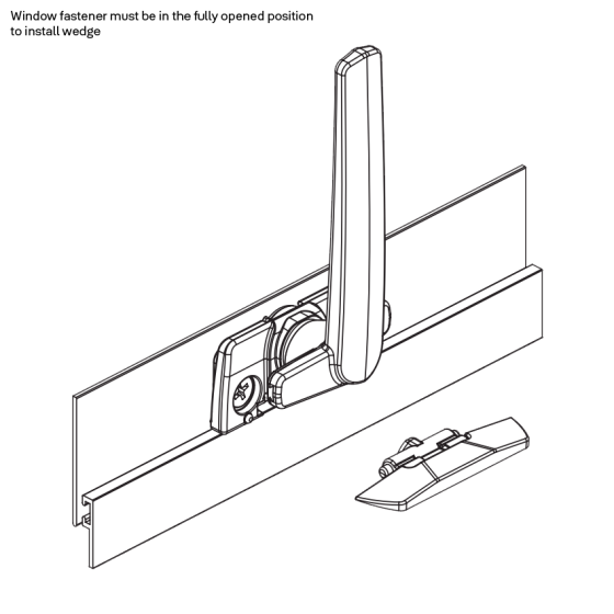 ARIA CONFIX WINDOW FASTENER/HANDLE NON VENTING LOW PROFILE