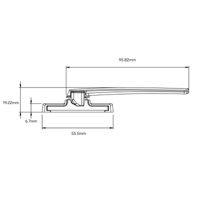 ARIA HELIXSEAL WINDOW FASTENER/HANDLE NON-VENTING LOW PROFILE