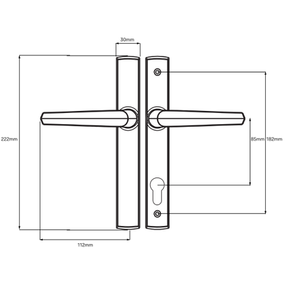 YALE ARIA HANDLE SET - PATIO LOCKING