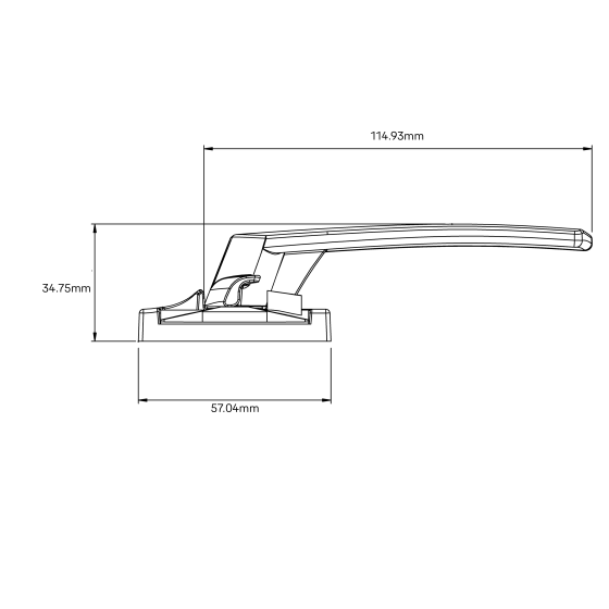 ARIA WEDGELESS WINDOW FASTENER/HANDLE FACE FIX HIGH PROFILE 6MM FLAP