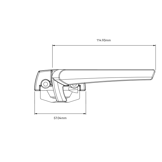ARIA WEDGELESS WINDOW FASTENER/HANDLE FACE FIX HIGH PROFILE 6MM FLAP