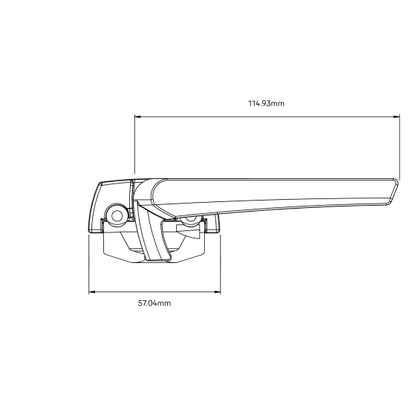 ARIA WEDGELESS WINDOW FASTENER/HANDLE FACE FIX HIGH PROFILE 6MM FLAP