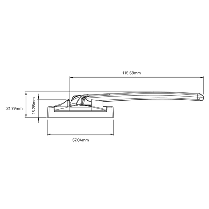 ARIA WEDGELESS WINDOW FASTENER/HANDLE FACE FIX LOW PROFILE 6MM FLAP