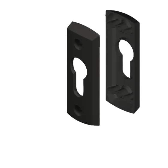 ARIA CYLINDER ESCUTCHEON SET - BLACK