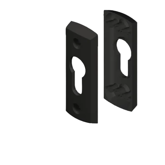 ARIA CYLINDER ESCUTCHEON SET - BLACK