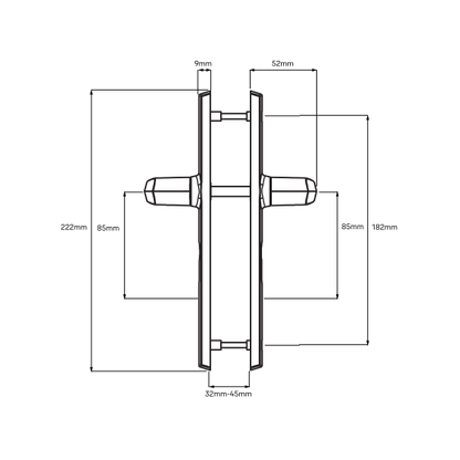 YALE ARIA HANDLE SET - PASSAGE NON-LOCKING