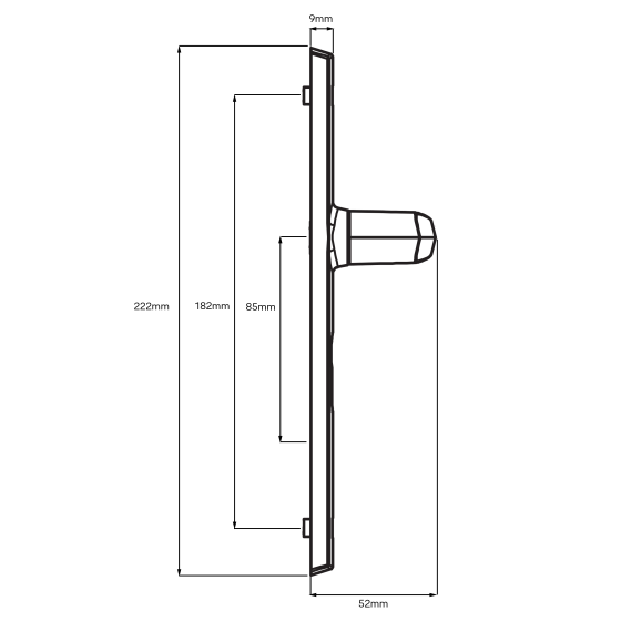 YALE ARIA HANDLE SET - PASSAGE NON-LOCKING