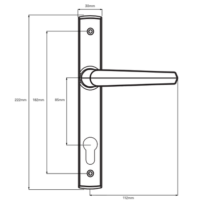 YALE ARIA HANDLE SET - STANDARD LOCKING