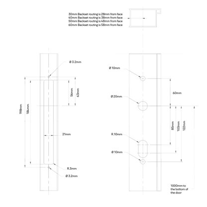 YALE ARIA HANDLE SET - PASSAGE NON-LOCKING