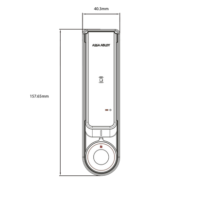 ASSA ABLOY DIGITAL CABINET READER LOCK W/BATTERIES - VERTICAL W/2 X RF CARD