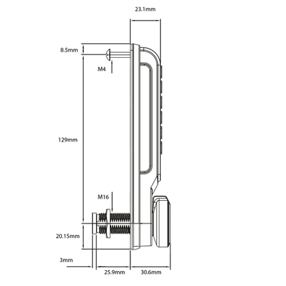 ASSA ABLOY DIGITAL CABINET KEYPAD LOCK W/BATTERIES - VERTICAL