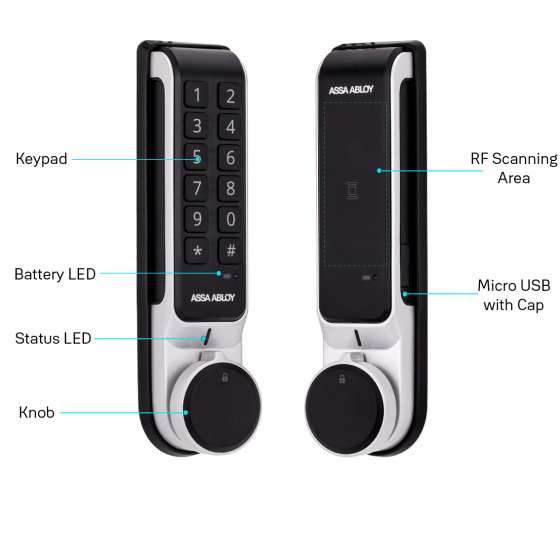 ASSA ABLOY DIGITAL CABINET KEYPAD LOCK W/BATTERIES - VERTICAL