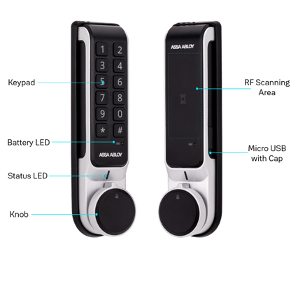 ASSA ABLOY DIGITAL CABINET KEYPAD LOCK W/BATTERIES - VERTICAL