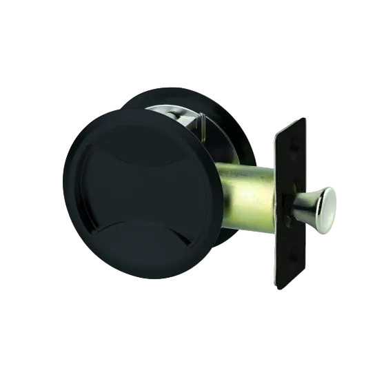NERO CAVITY SLIDER DOOR SET - PASSAGE MATT BLACK