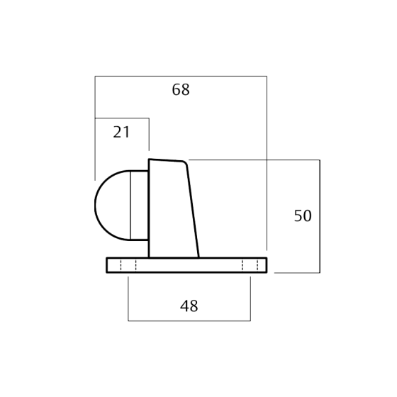 LOCKWOOD A250 DOOR STOP FLOOR MOUNTED TRIANGULAR-ELECTRO BLACK ACE