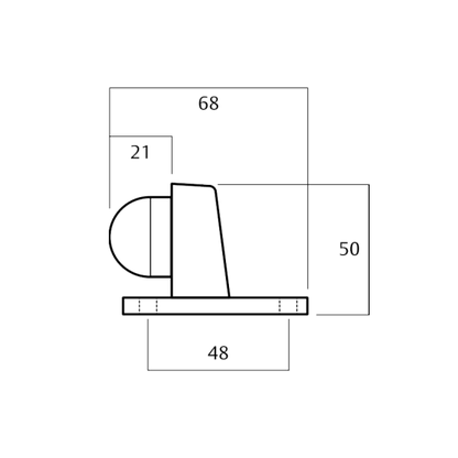 LOCKWOOD A250 DOOR STOP FLOOR MOUNTED TRIANGULAR-ELECTRO BLACK ACE