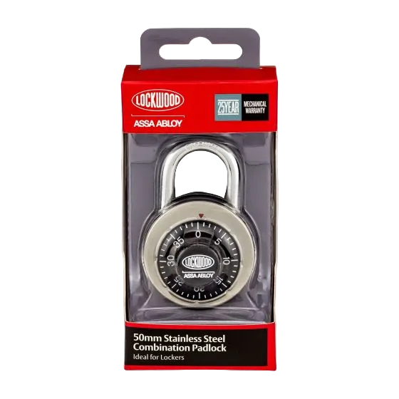 LOCKWOOD 140 SERIES PADLOCK 50MM 3 DIGIT DIAL COMBINATION