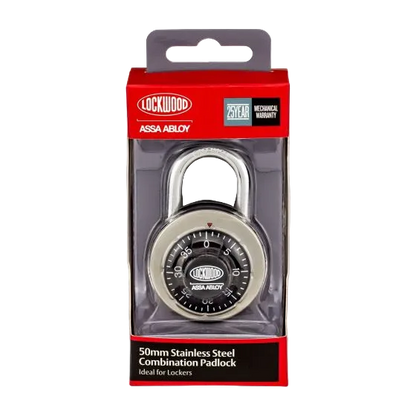 LOCKWOOD 140 SERIES PADLOCK 50MM 3 DIGIT DIAL COMBINATION