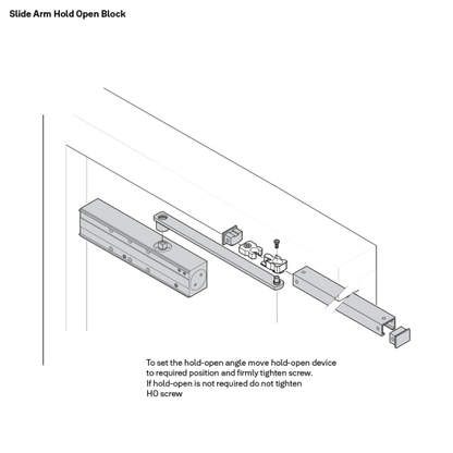 LOCKWOOD 726 DOOR CLOSER SIZE 2-6 SLIDE RAIL BACKCHECK-BLACK