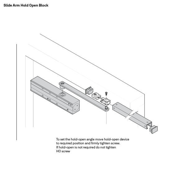 LOCKWOOD 726 DOOR CLOSER SIZE 2-6 SLIDE RAIL BACKCHECK-BLACK