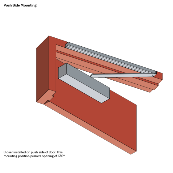 LOCKWOOD 726 DOOR CLOSER SIZE 2-6 SLIDE RAIL BACKCHECK-BLACK