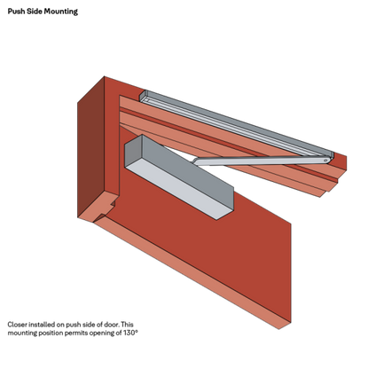 LOCKWOOD 726 DOOR CLOSER SIZE 2-6 SLIDE RAIL BACKCHECK-BLACK