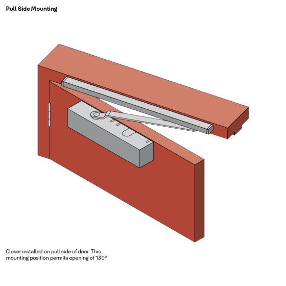 LOCKWOOD 726 DOOR CLOSER SIZE 2-6 SLIDE RAIL BACKCHECK-BLACK