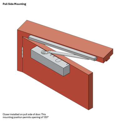 LOCKWOOD 726 DOOR CLOSER SIZE 2-6 SLIDE RAIL BACKCHECK-BLACK
