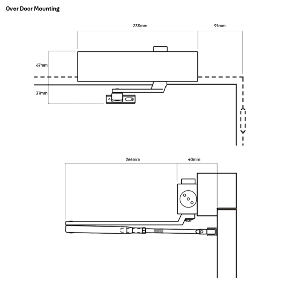 LOCKWOOD 726 DOOR CLOSER SIZE 2-6 STD ARM BACKCHECK-BLACK