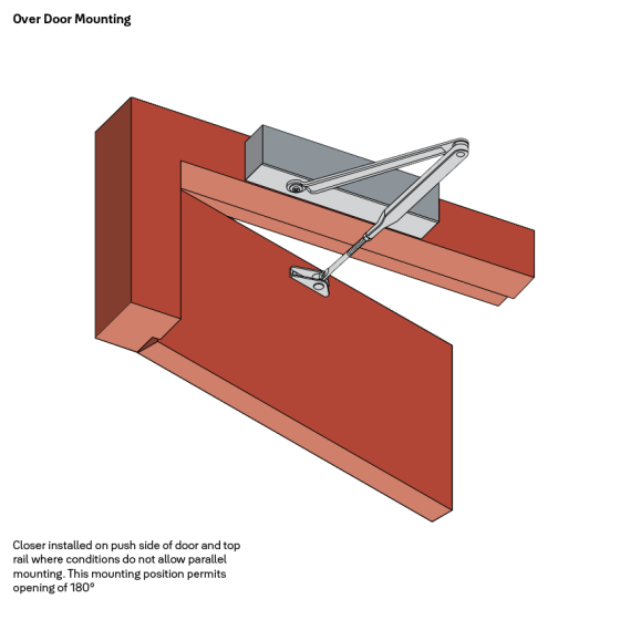 LOCKWOOD 726 DOOR CLOSER SIZE 2-6 STD ARM BACKCHECK-BLACK