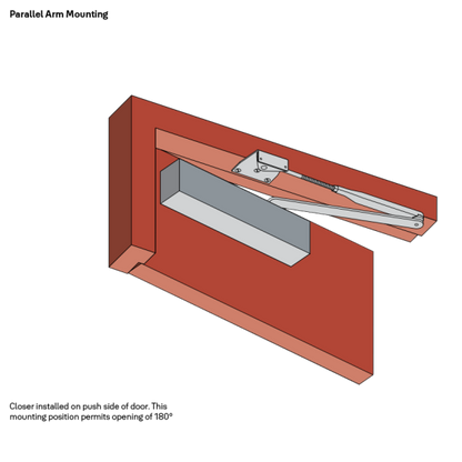 LOCKWOOD 726 DOOR CLOSER SIZE 2-6 STD ARM BACKCHECK-BLACK